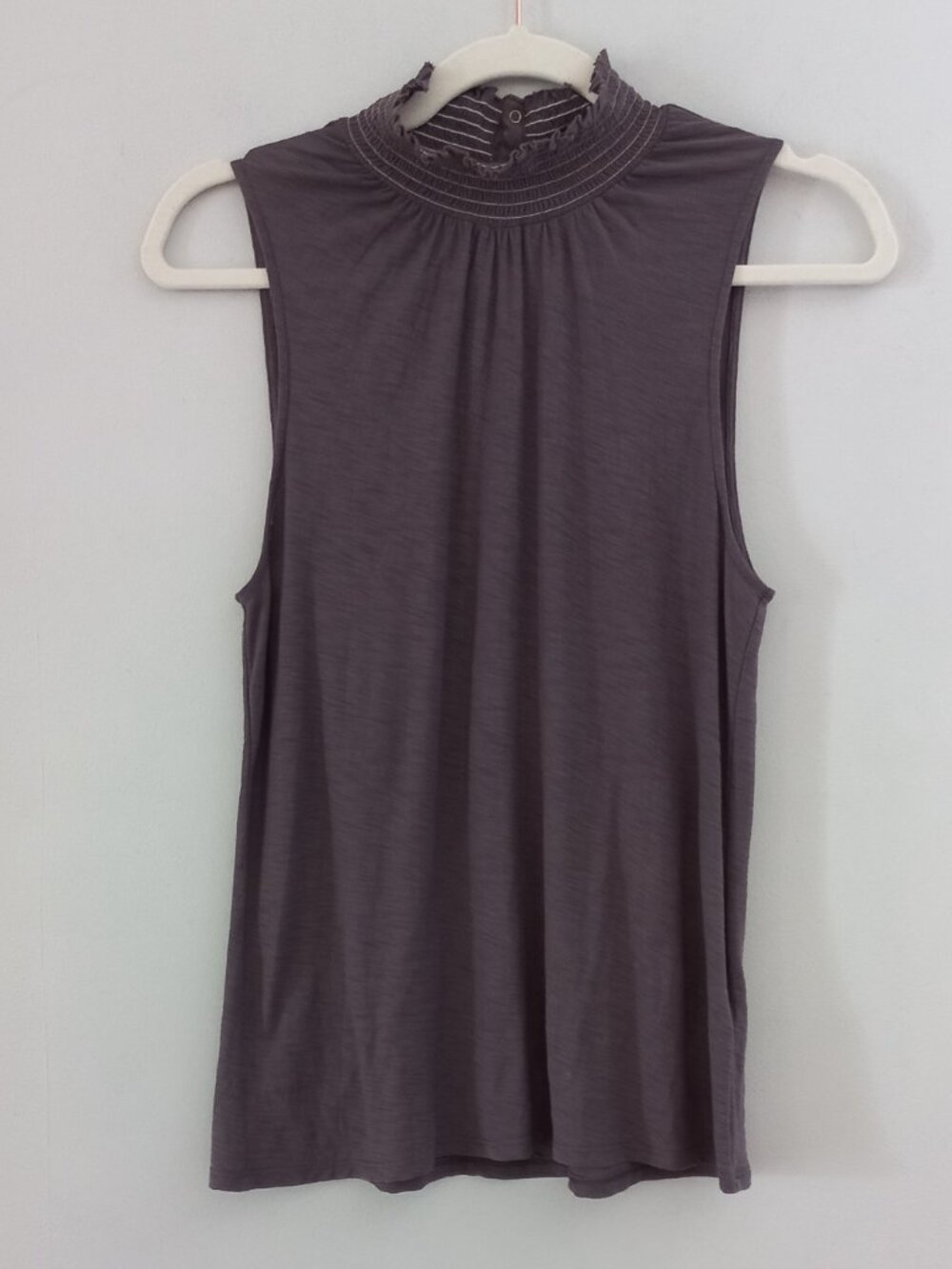 NATION LTD grey pima cotton sleeveless top